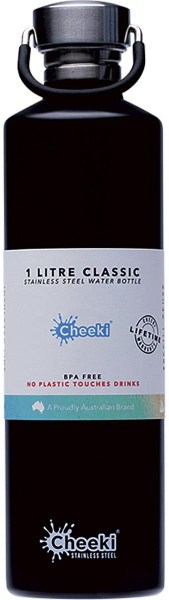 Cheeki Stainless Steel Bottle Black 1L