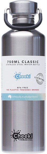 Cheeki Stainless Steel Bottle Silver 750ml