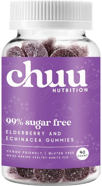 Chuu Nutrition Elderberry and Echinacea Gummies 99% Sugar Free 40pcs