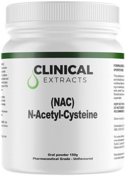 CLINICAL EXTRACTS (NAC) N-Acetyl-Cysteine Oral Powder 150g