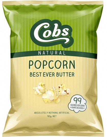 Cobs Natural Popcorn Best Ever Butter  12x90g