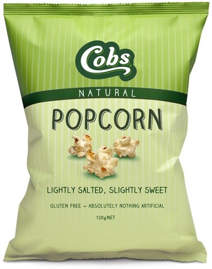 Cobs Natural Lightly Salted, Slightly Sweet Popcorn  12x120g