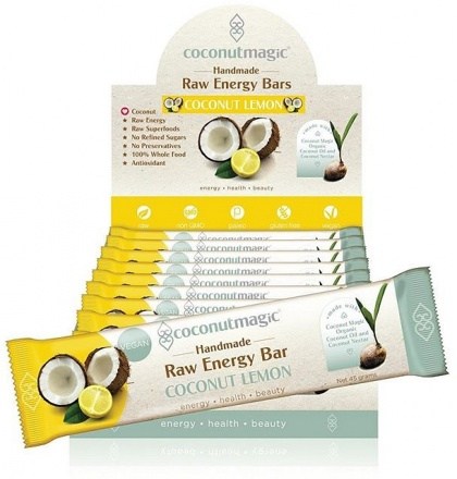 Coconut Magic Raw Energy Bars Coconut Lemon  12x45g