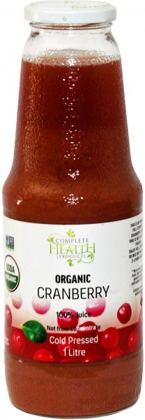 Complete Health Products Organic Cranberry 100% Juice 1L