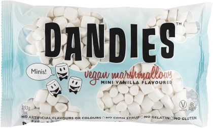 Dandies Vegan Vanilla Marshmallows Mini Size 283g
