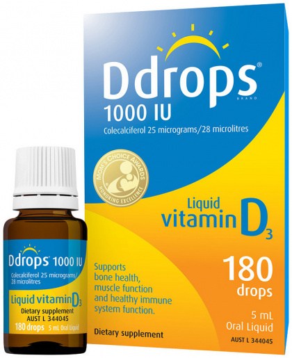 DDROPS Liquid Vitamin D3 1000IU 5ml