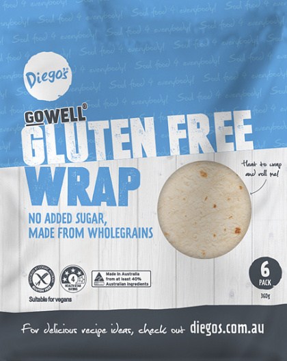 Diego's GoWell Gluten Free Wraps (6Pack) 360g