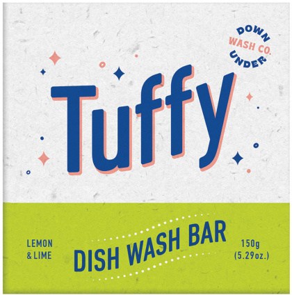 DOWNUNDER WASH CO. Tuffy Dish Wash Bar Lemon & Lime 150g