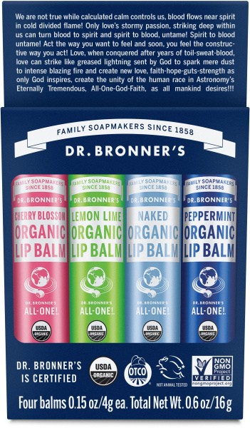 Dr. Bronner's Lip Balm 4Pack