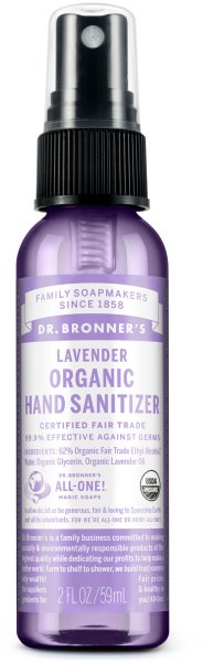 Dr Bronner's Organic Hand Sanitizer Spray Lavender 59ml