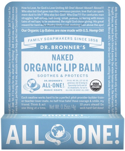 DR. BRONNER'S Organic Lip Balm Naked 4g
