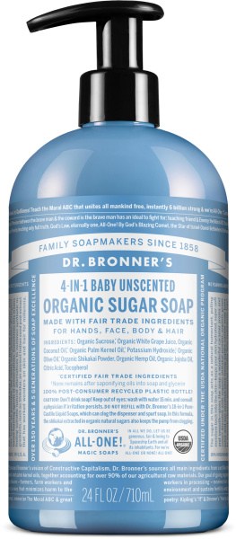 Dr Bronner's Organic Pump Soap Baby Unscented 710ml