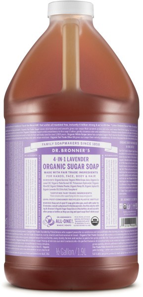 Dr Bronner's Organic Pump Soap Lavender 1.89L