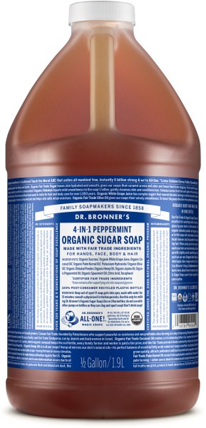 Dr Bronner's Organic Pump Soap Peppermint 1.89L