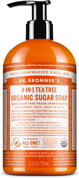 Dr Bronner's Organic Pump Soap Tea Tree 355ml