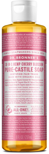 Dr Bronner's Pure Castile Liquid Soap Cherry Blossom 237ml