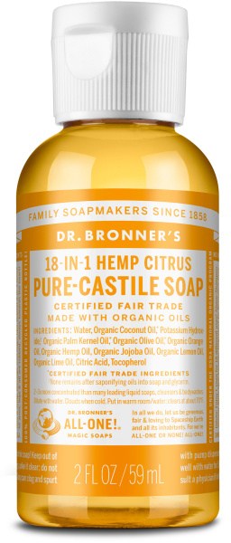 Dr Bronner's Pure Castile Liquid Soap Citrus 59ml