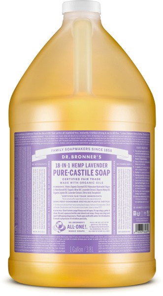 Dr Bronner's Pure Castile Liquid Soap Lavender 3.78L