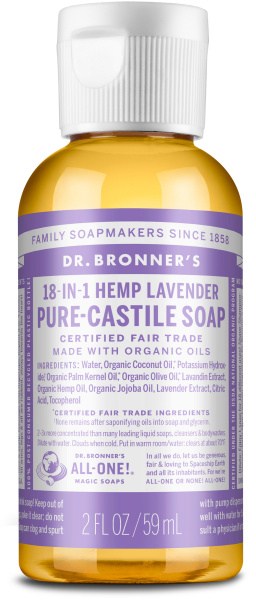 Dr Bronner's Pure Castile Liquid Soap Lavender 59ml