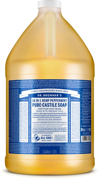 Dr Bronner's Pure Castile Liquid Soap Peppermint 3.78L