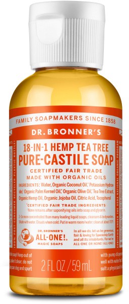 Dr Bronner's Pure Castile Liquid Soap Tea Tree 59ml