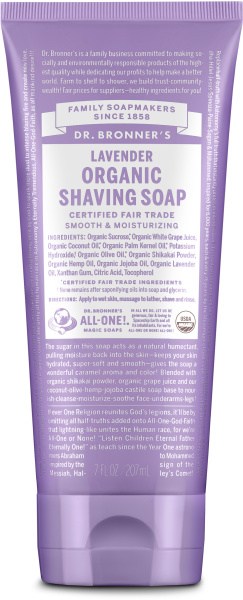Dr Bronner's Shaving Soap Lavender 207ml