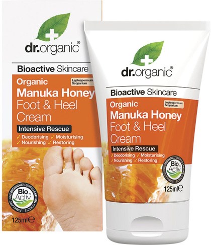 Dr Organic Foot & Heel Cream Manuka Honey 125ml