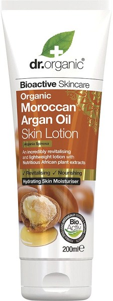 Dr Organic Skin Lotion Organic Moroccan Argan Oil 200ml