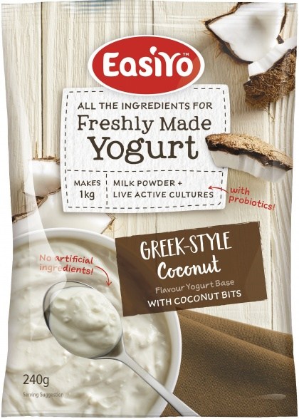 Easiyo Greek Style Coconut with Coconut Bits Yogurt 240g