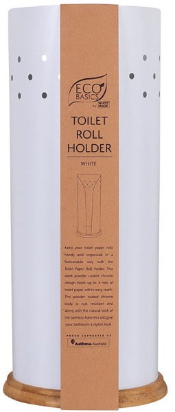 Eco Basics Toilet Roll Holder - White