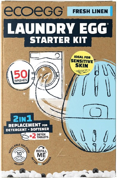 Ecoegg Laundry Egg Starter Kit 50 Washes Fresh Linen  