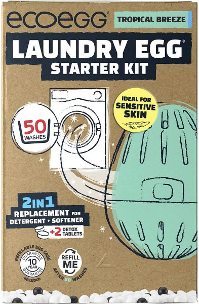 Ecoegg Laundry Egg Starter Kit 50 Washes Tropical Breeze  