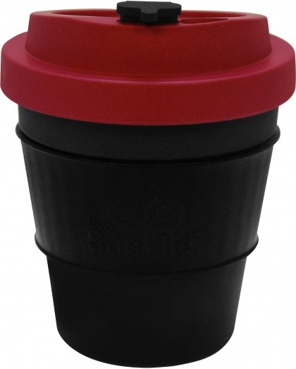 EcoSouLife  All Natural BioSip Coffee Cup DrkGrey/Red 350ml