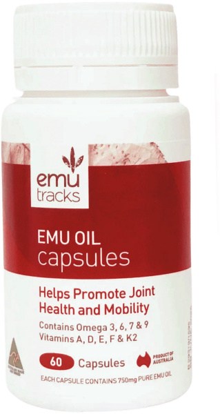 EMU TRACKS Emu Oil 750mg Capsules 60c