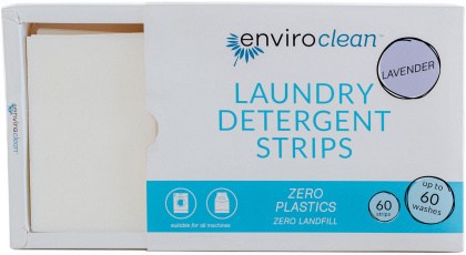 Enviro Clean Laundry Detergent Strips Fragrance Lavender Box 60Strips