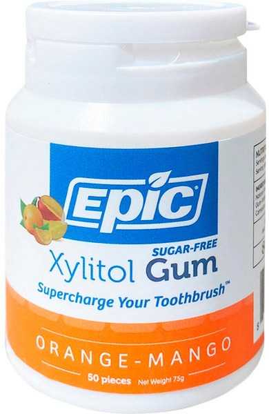 Epic Xylitol Chewing Gum Orange-Mango 50pcs