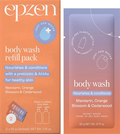 Epzen Body Wash Refill Pack Mandarin, Orange Blossom & Cedarwood 2pk