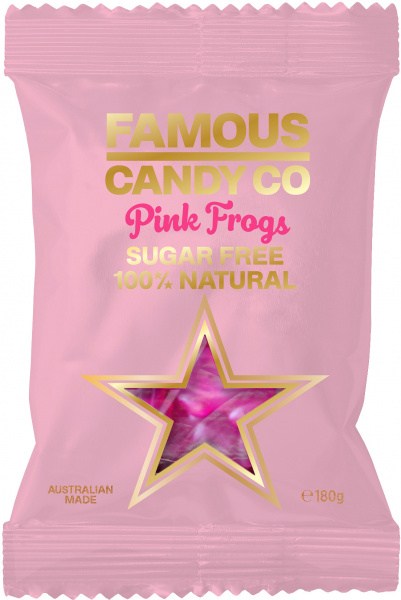 Famous Candy Co Sugar Free Pink Frogs 180g