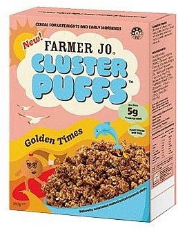 Farmer Jo Cluster Puffs Golden Time 350g NOV24