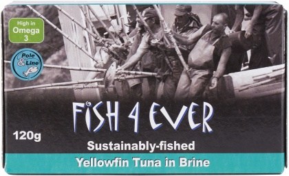 Fish 4 Ever Yellowfin Tuna in Brine 120g