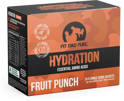 Fit Dad Fuel Fruit Punch Hydration (24 x 7g Single Serve Sachet) Box 168g