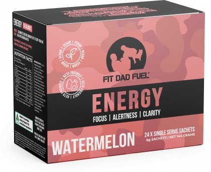 Fit Dad Fuel Watermelon Energy (24 x 6g Single Serve Sachet) Box 144g
