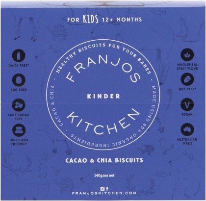 Franjo's Kitchen Cacao & Chia Kinder Biscuits 144g