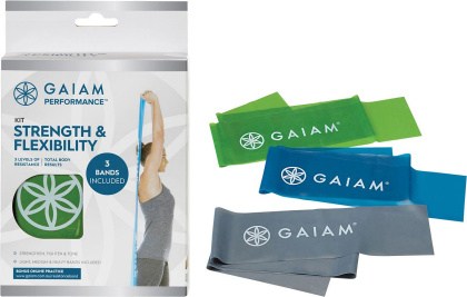 Gaiam Strength & Flexibility Kit Light, Medium & Heavy Bands  