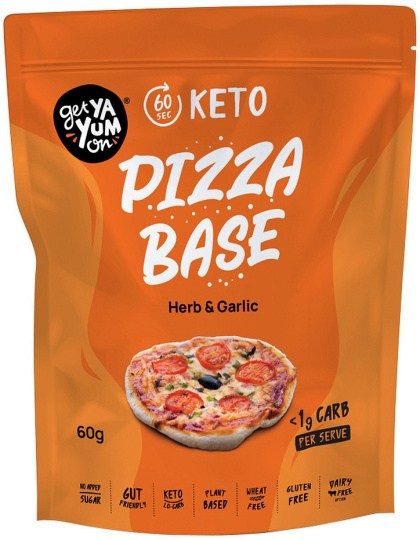 GET YA YUM ON (60 sec Keto) Pizza Base Herb and Garlic 60g