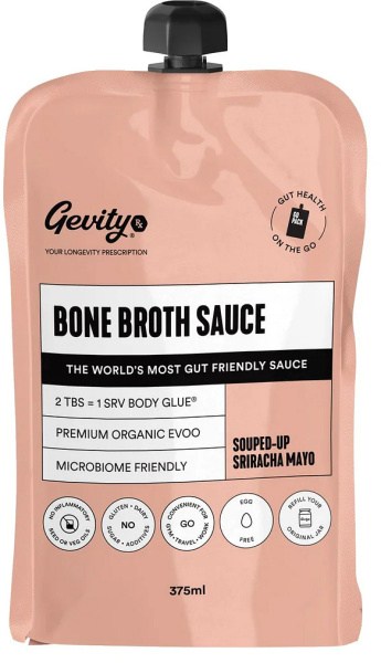 Gevity Rx Bone Broth Sauce Souped-Up Sriracha Mayo Go Pack 375ml