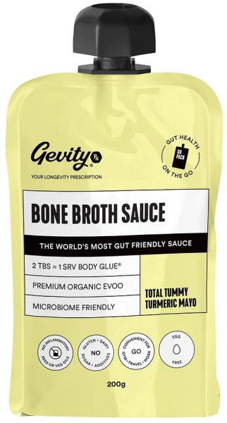 Gevity Rx Bone Broth Sauce Total Tummy Turmeric Mayo Go Pack 200ml