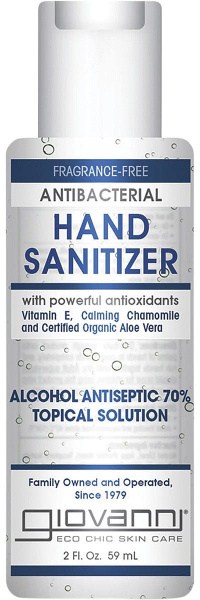 Giovanni Antibacterial Hand Sanitizer Alcohol Antiseptic 70% 59ml
