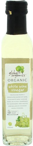 Global Organics White Wine Vinegar  250ml