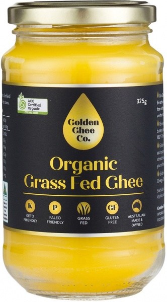 Golden Ghee Co Organic Grass Fed Ghee  325g